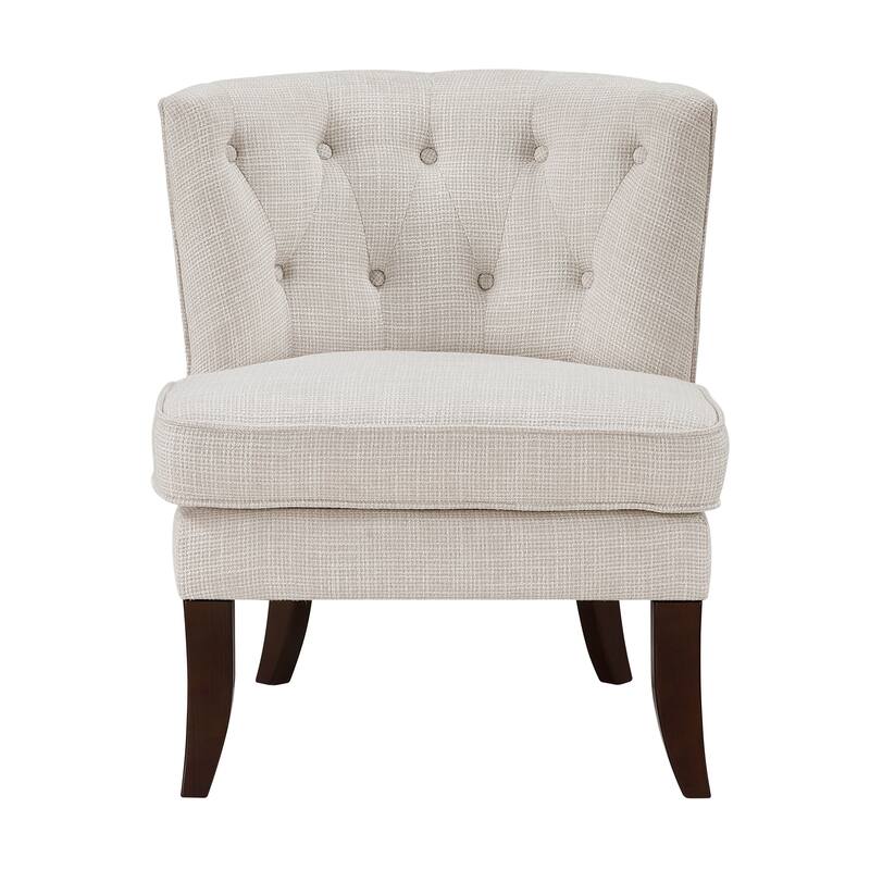Astor 26" Textured Accent Chair - Button-tufted Chair Back