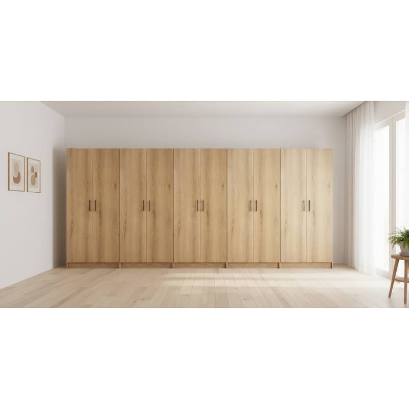 Modex Multi-Purpose Utility Storage Cabinet (5-Piece Set) - W 157.5″ × D 15.7″ × H 70.9″