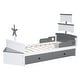 preview thumbnail 3 of 26, Twin Size Boat-Shaped Platform Bed Frame with 2 Drawers & Storage Box