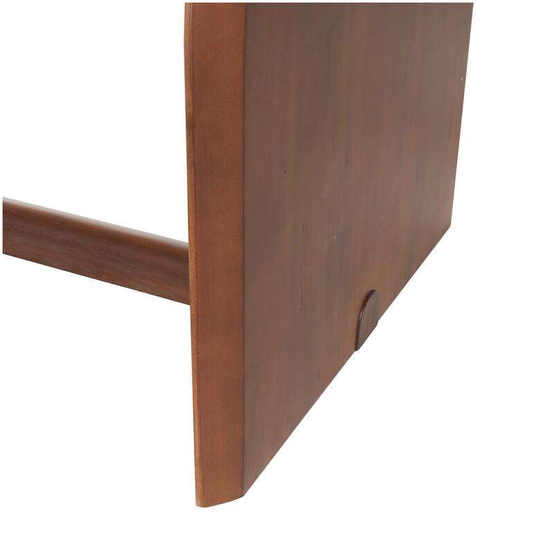 Brown Mango Wood Mid Century Modern Dining Table with Arched Legs