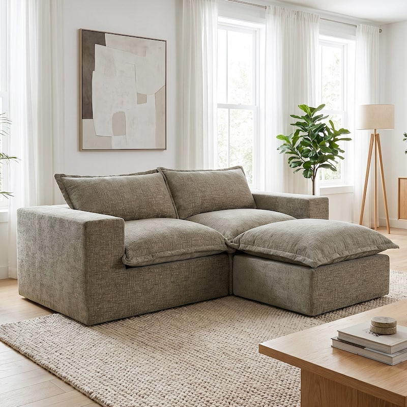 Comfy Cloud Couch Plush Modular Sectional Sofa For Living Room