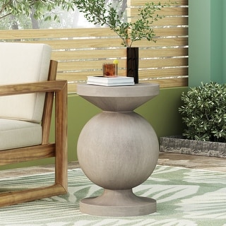 Cayce Outdoor  Lightweight Concrete Side Table by Christopher Knight Home