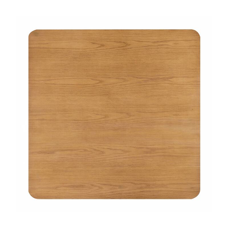 Square Coffee Table with Hollow Base in Oak
