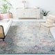 SAFAVIEH Madison Avery Boho Chic Distressed Area Rug - 12' Square - Navy/Teal