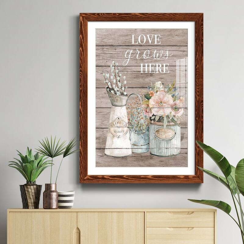 Love Grows Here-Premium Framed Print - Ready to Hang