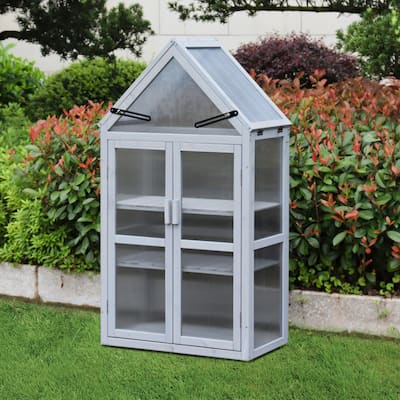 Mini Greenhouse Kit Portable Plant Stand for Indoor & Outdoor Use - 52.3"H