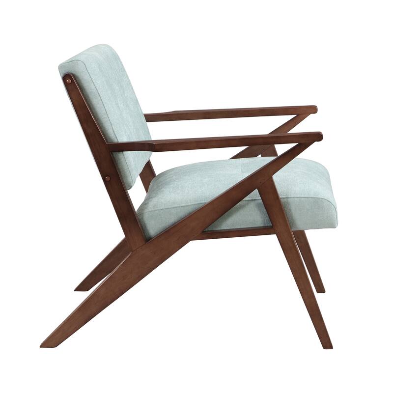 Solid Wood Frame Accent Chair Arm Chairs with Plush Cushions