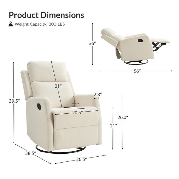 Julian fabric swivel glider recliner online