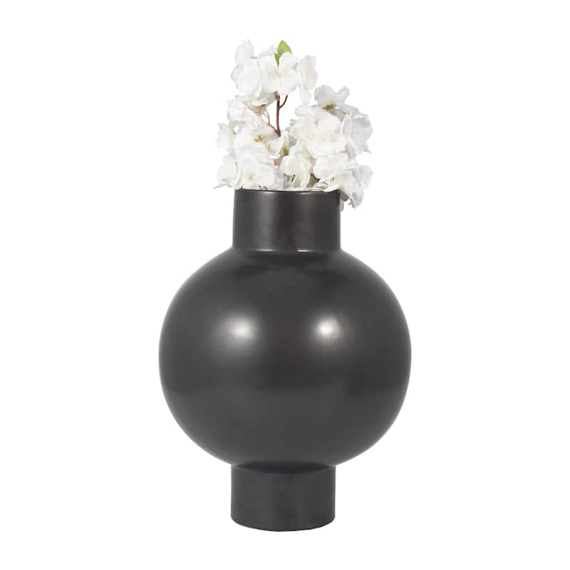 Sagebrook Home Neutral Round Modern Ceramic Bubble Vase - 8x8x15 - Gray