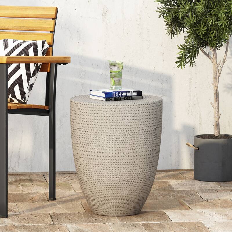 Outdoor LightWeight Concrete Side Table - 14.99 - 14.99