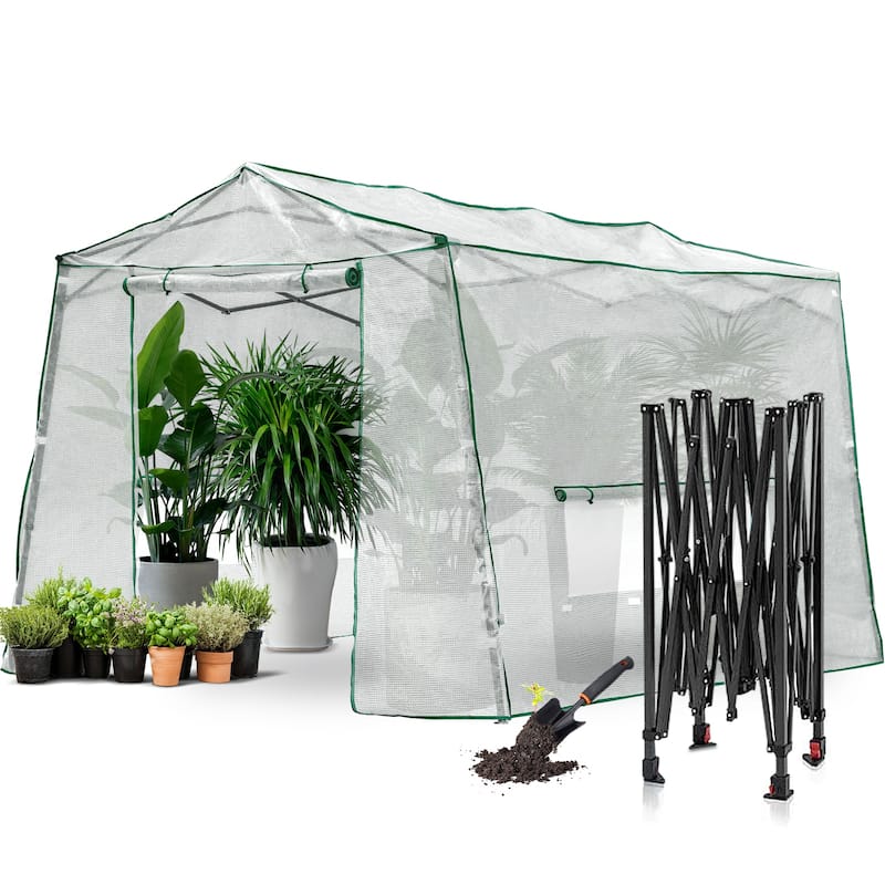 Cozywor Outdoor White Pop-up Walk-in Greenhouse