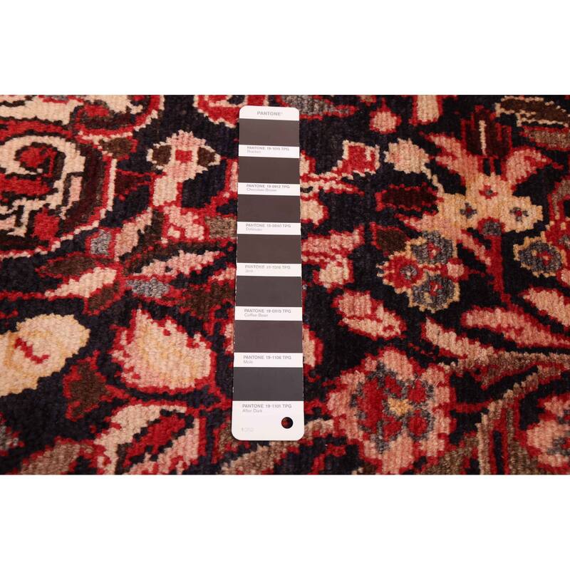 ECARPETGALLERY Hand-knotted Andelz Black, Red Wool Rug - 3'10 x 9'0