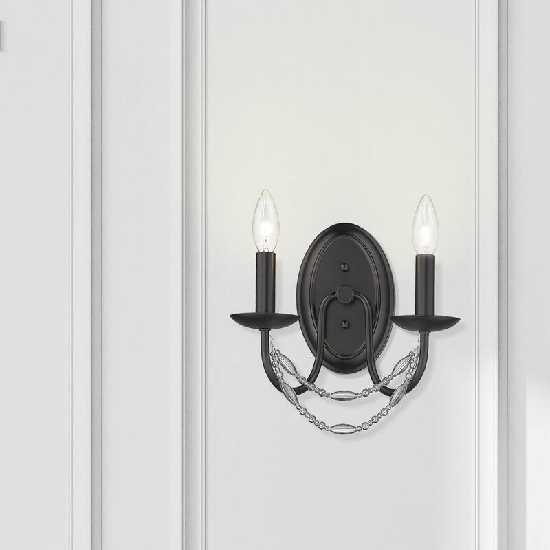 Golden Lighting 7644-2W Mirabella 2 Light 11" Tall Wall Sconce