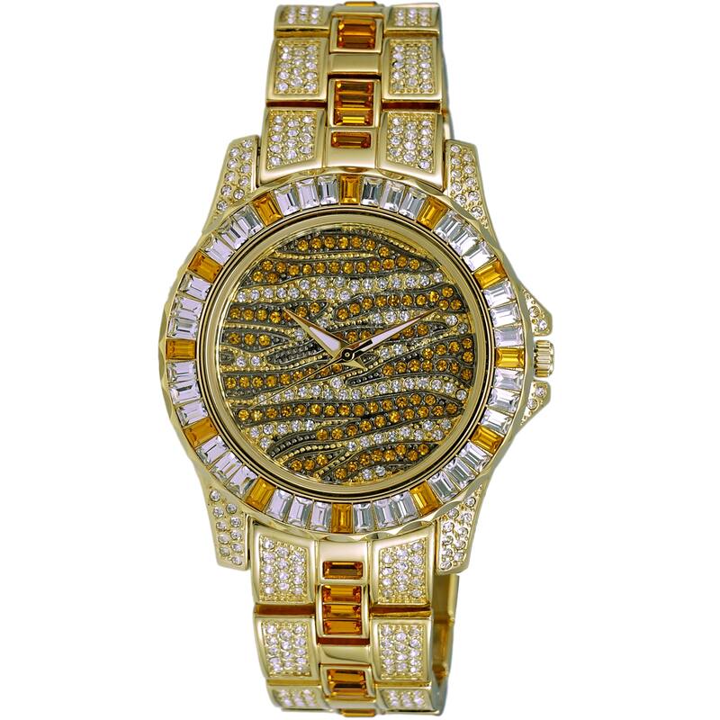 Adee Kaye Men's Chameleon Yellow Dial Watch - AK1177Y - 6 (36)