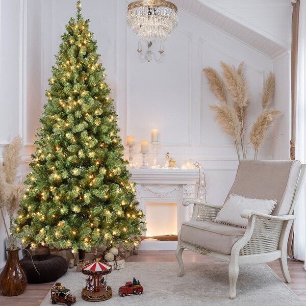 8 foot christmas tree with lights cheap