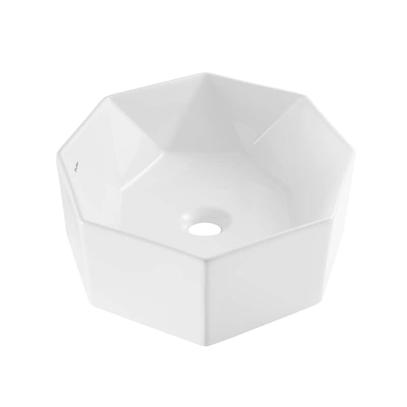 Sion Vessel Sink - 19.3" x 15.75" 5.3" - 19.3" x 15.75" 5.3" - White