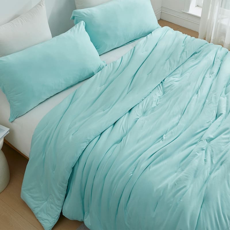 Glacier - Coma Inducer® Oversized Comforter Set - Frosty Eggshell Blue