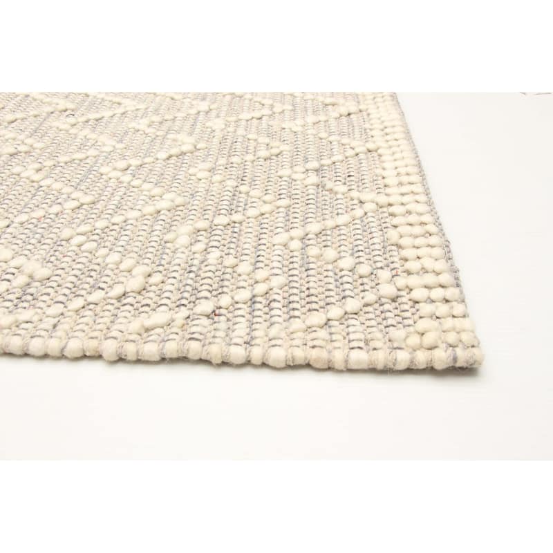 ECARPETGALLERY Braid weave Sienna Cream Wool Rug - 5'2 x 7'11