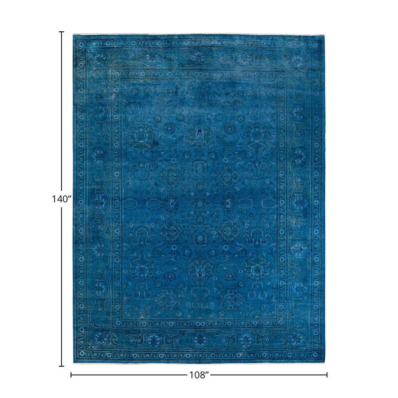 Vibrance, One-of-a-Kind Hand-Knotted Area Rug - Gray, 9' 0" x 11' 8" - 9' 0" x 11' 8"