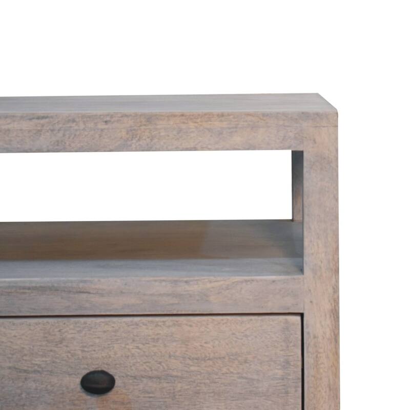 Artisan Furniture Solid Wood Acid Wash 2 Drawer Open Bedside