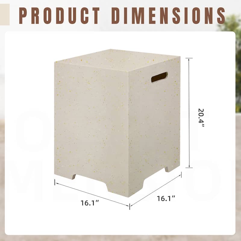 UPHA Outdoor/Indoor Square Magnesium Oxide Modern Tank Cover
