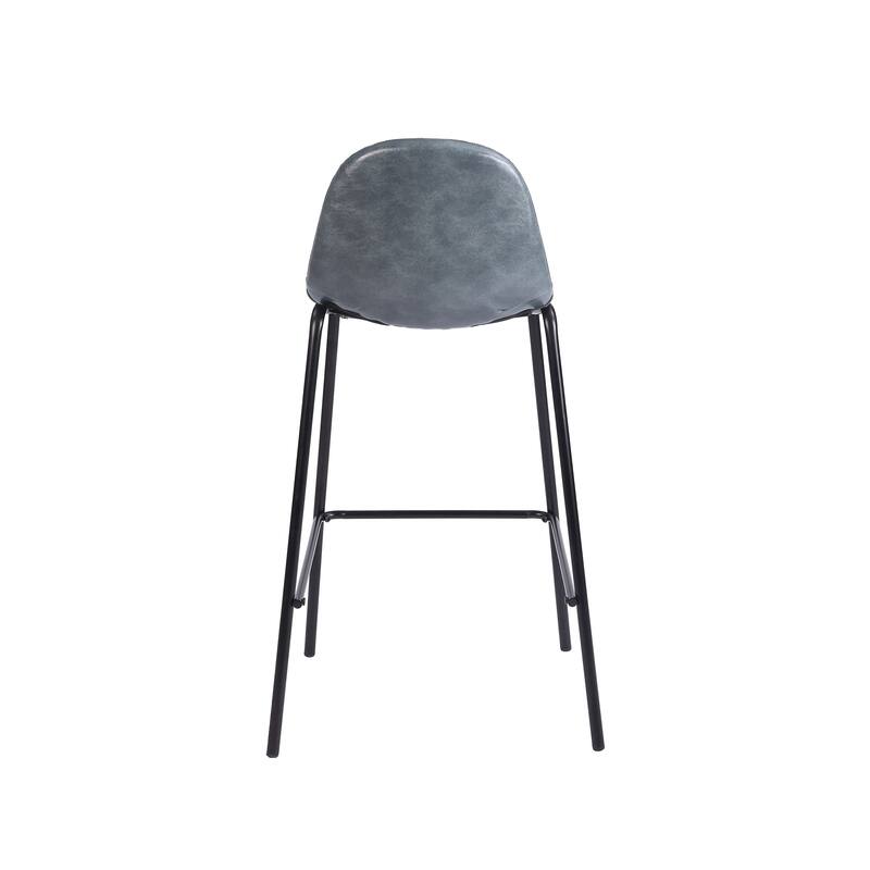 Porthos Home Tuca Bar Stools Set Of 2, PU Leather Upholstery, Iron Legs