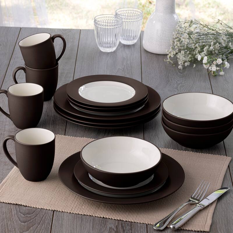 Noritake Colorwave 16-Piece Rim Dinnerware Set, Service For 4