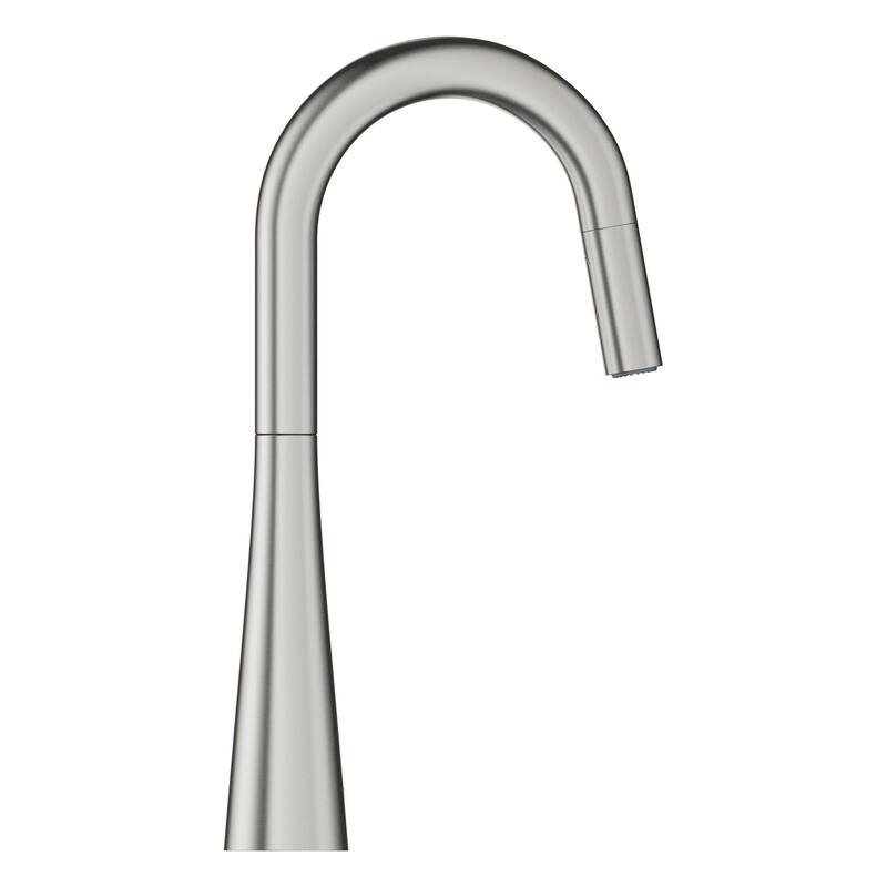 Grohe Zedra 1.75 GPM Single Hole Pull Down Bar Faucet with SilkMove