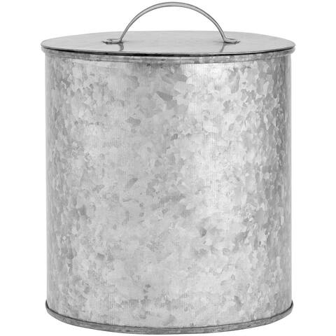 Amici Home 5AN862 Newport Food Storage Canister, Extra Large Metal Can 156 oz - Galvanized Silver