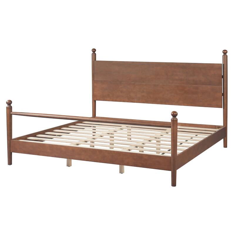 Christopher Knight Home Eldric Solid Poplar and Plywood Bed Frame with Headboard