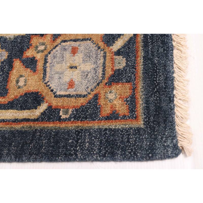 ECARPETGALLERY Hand-knotted Finest Agra Jaipur Dark Navy Wool Rug - 8'2 x 9'11