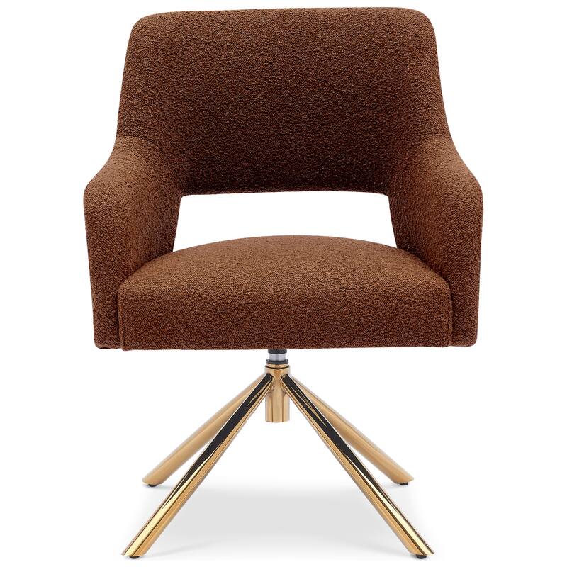 Boucle Polyester Upholstered Swivel Accent Chair - Stain Resistant (Set of 4)