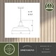 preview thumbnail 6 of 12, Dorado Bronze Outdoor Farmhouse Pendant Ceiling Light - 15-in W x 8.5-in H x 15-in D