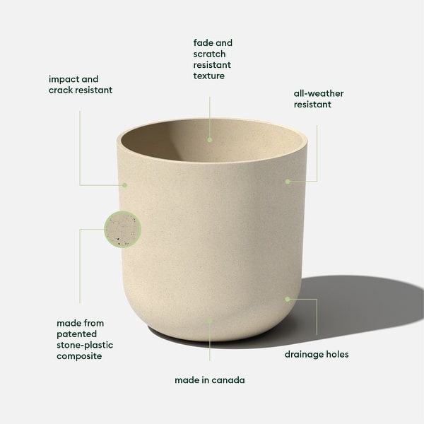 dimension image slide 17 of 24, Mason Series Kona Planter