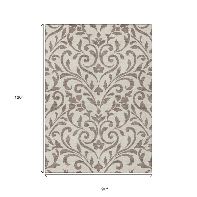 HomeRoots Floral Transitional Rectangle Outdoor Rug