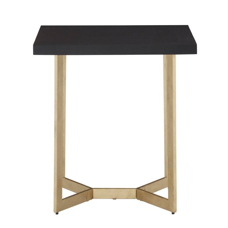 Cheyenne Black and Gold Metal Base Table Set by iNSPIRE Q Modern