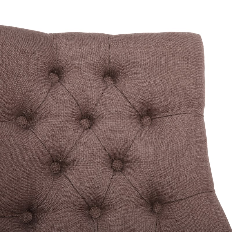 Grandview Tufted Upholstered Linen Fabric Dining Chair