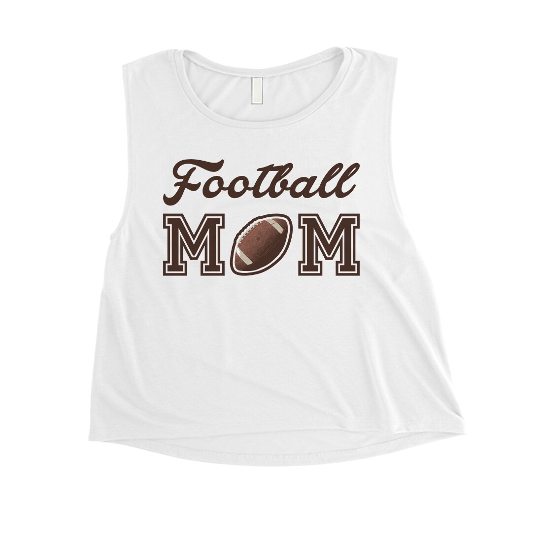 Shop Football Mom Womens White Crop Tank Top Cute Sports Mom Gift