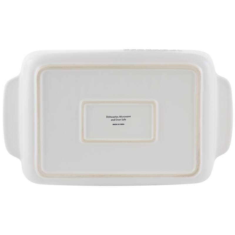 Crockpot Artisan 4 Quart Rectangular Stoneware Bake Pan in Cream