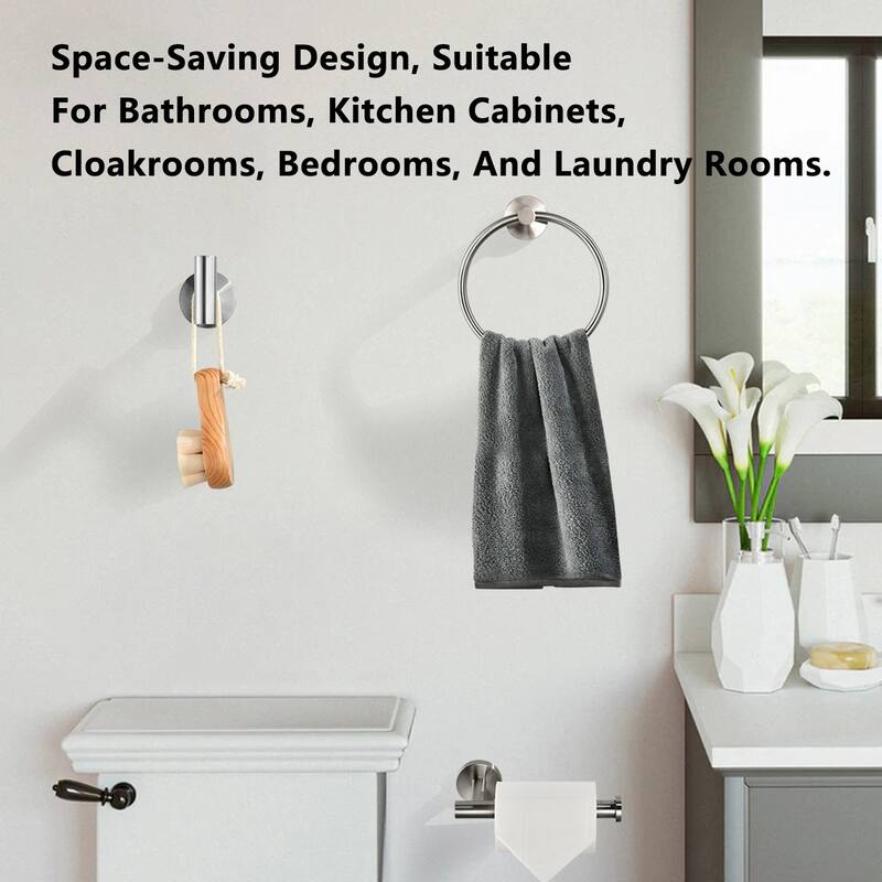 3-Piece Bathroom Hardware Set Bathroom Hardware Accessories Sets SUS304 Stainless Steel Bath Shower Set - N/A