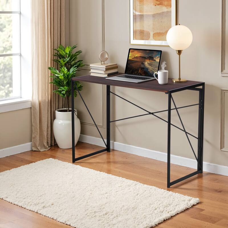 HomyLin 39" Simple Folding Study Writing Desk, No Assembly Required