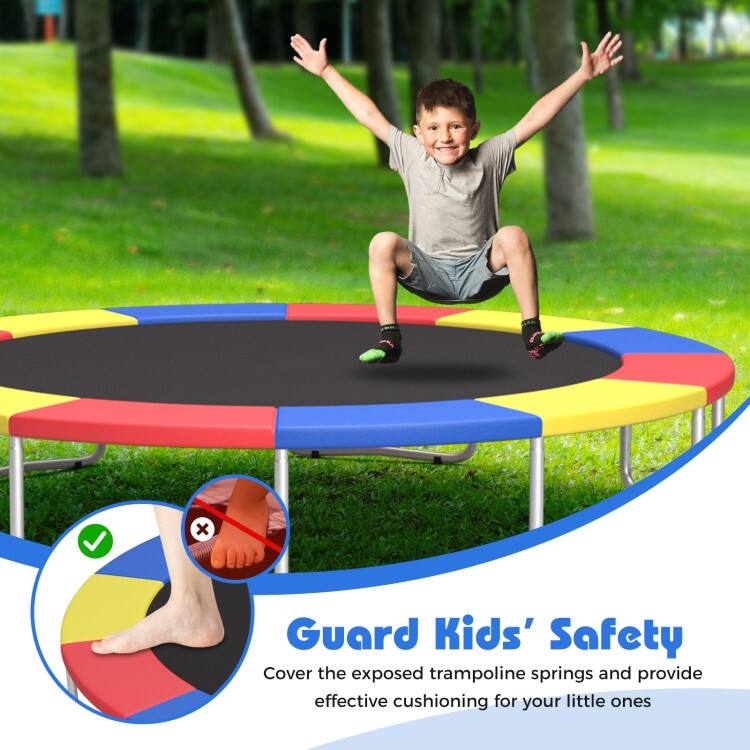 Multicolor PVC Foam Trampoline Safety Pad with Elastic Straps - Multi Color