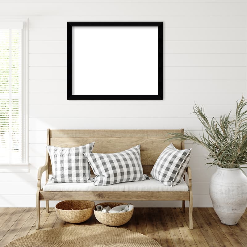 Amanti Art Black Museum Framed Dry Erase Magnetic Board