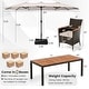 preview thumbnail 26 of 53, Costway 11 PCS Patio Dining Set with 15ft Double-Sided Patio Umbrella
