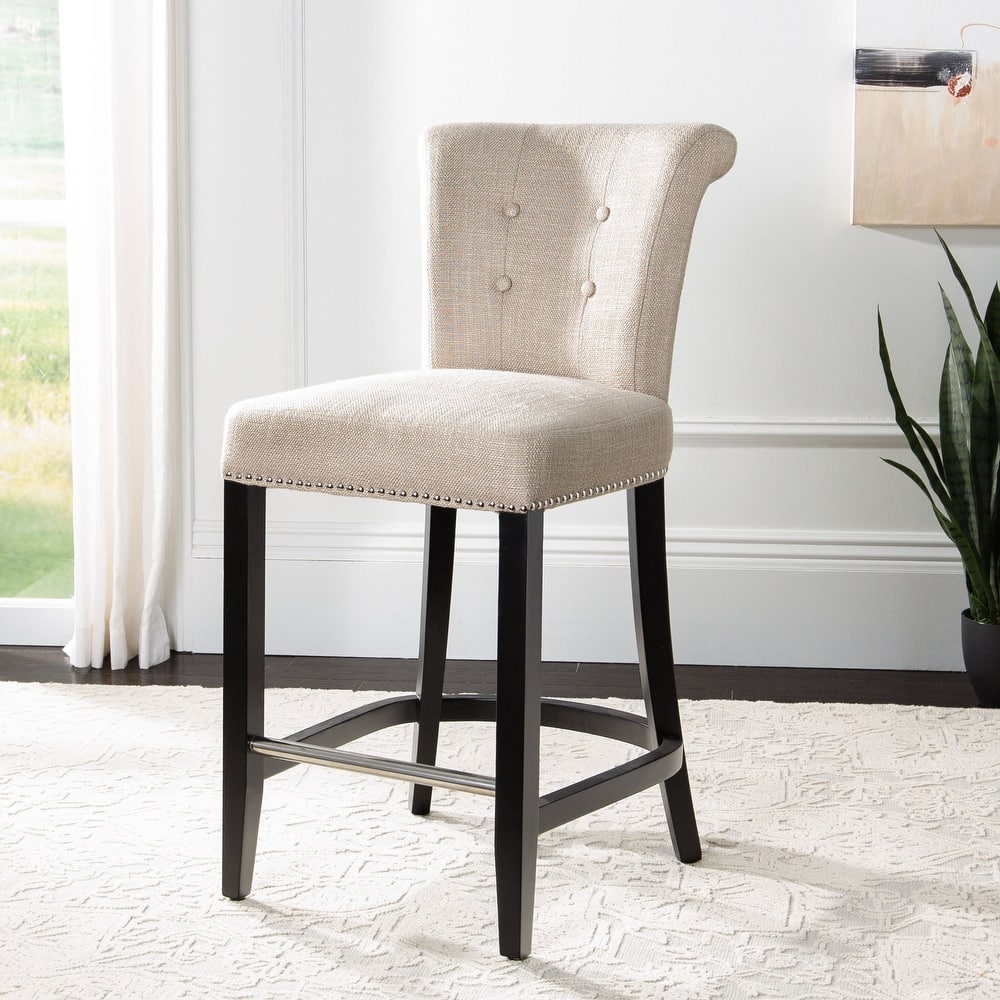 SAFAVIEH Deedee Charcoal Ring Counter Stool - 19.6" x 24.2" x 39.8" - 20Wx24Dx40H