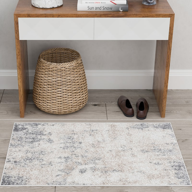 Gematria Industrial Abstract Indoor Area Rug