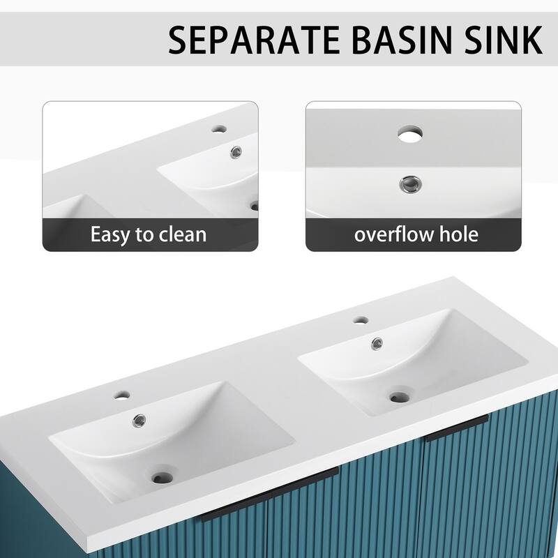 Wall Mounted Bathroom Vanity with Resin Sink