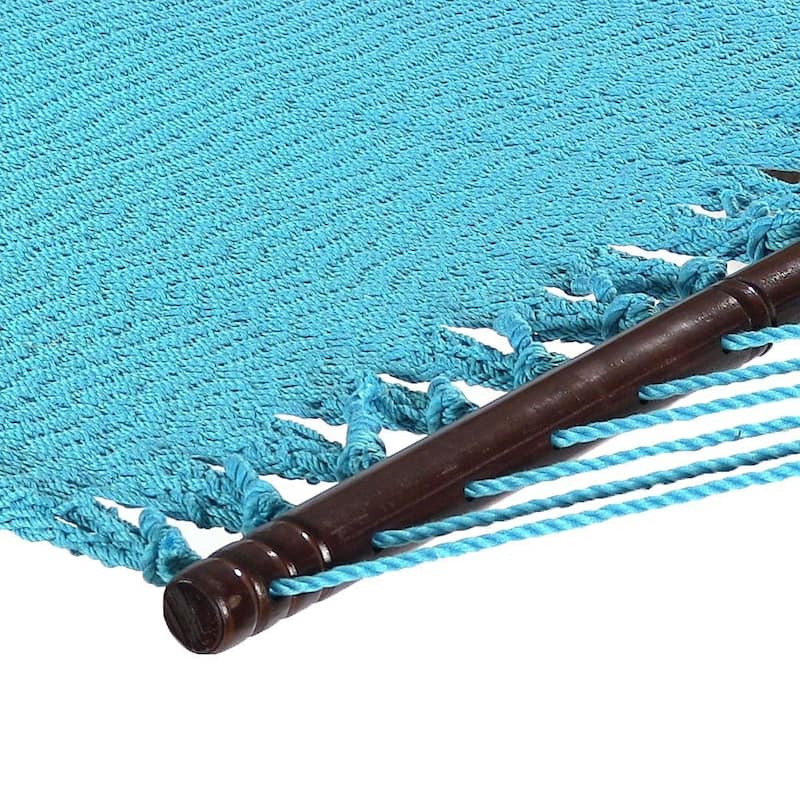 Sunnydaze Large 2-Person Rope Hammock with Spreader Bar & Hammock Stand