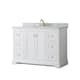 Option White / White Carrara Marble Top / Brushed Gold