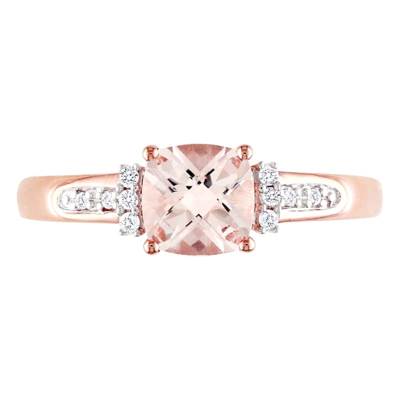 Miadora 10k Rose Gold Morganite and Diamond Accent Engagement Ring